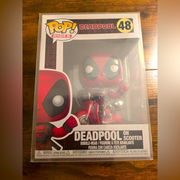 Funko Pop! Rides: Marvel - Deadpool on Scooter #48 NEW In Protector - Picture 1 of 3